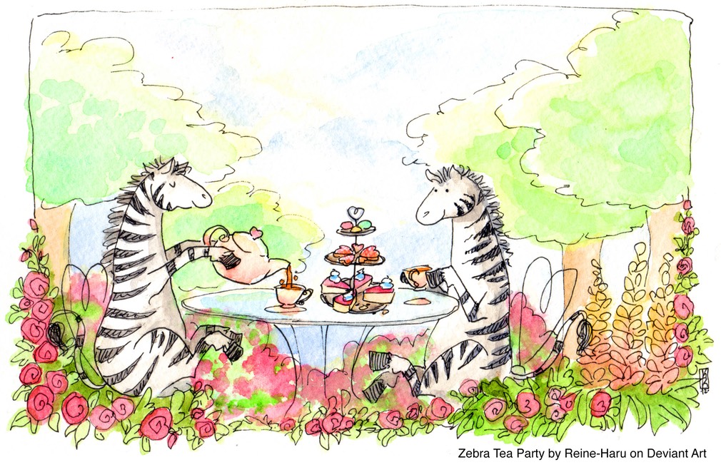zebra tea party by reine haru-d4x07eo